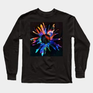 Abstract Rainbow Daisy Long Sleeve T-Shirt